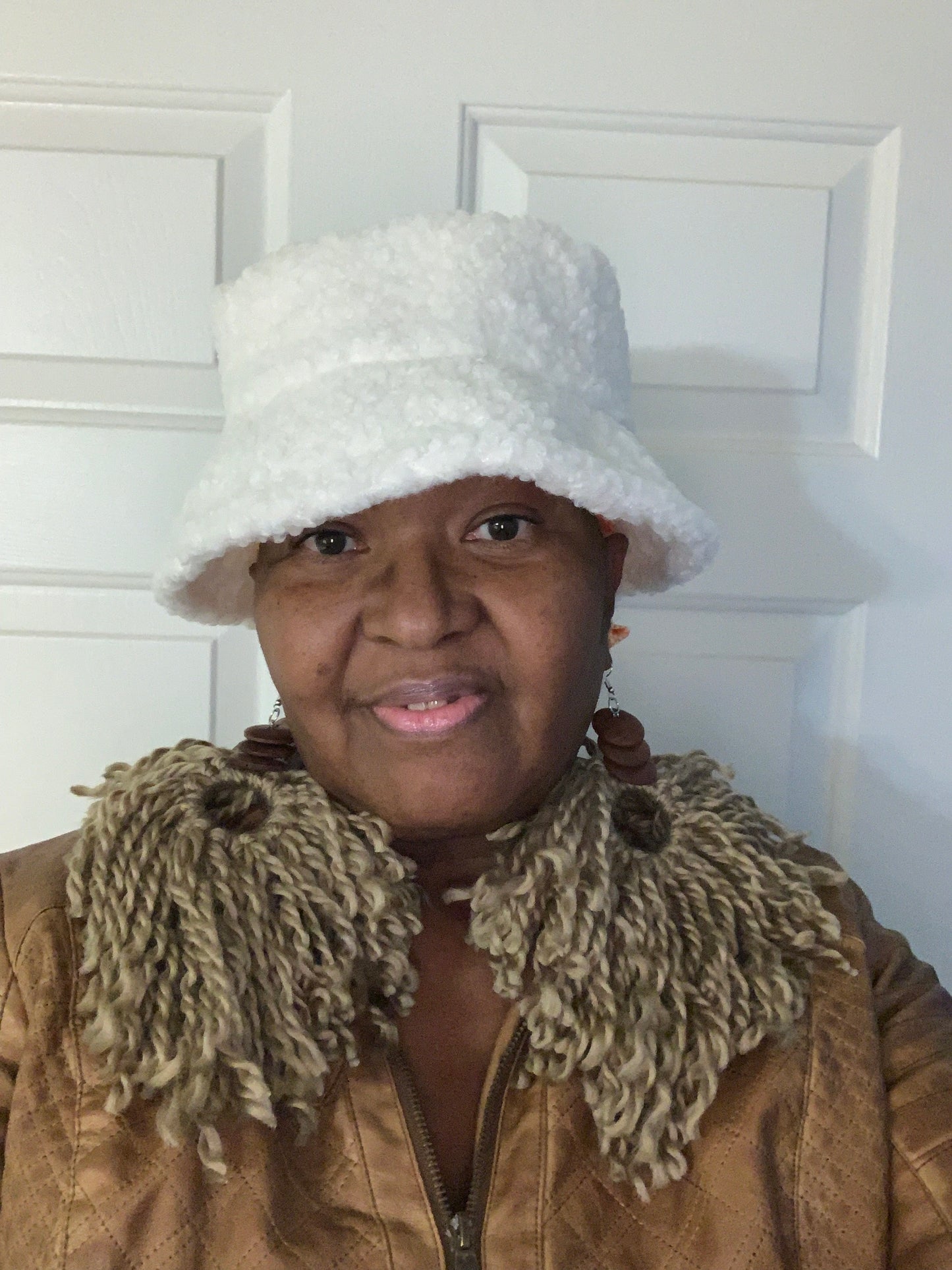 Yarn statement earrings